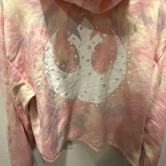 Star Wars Women's Semi Crop Pastel Tie-Dye Hoodie Size XL - Picture 8 of 8